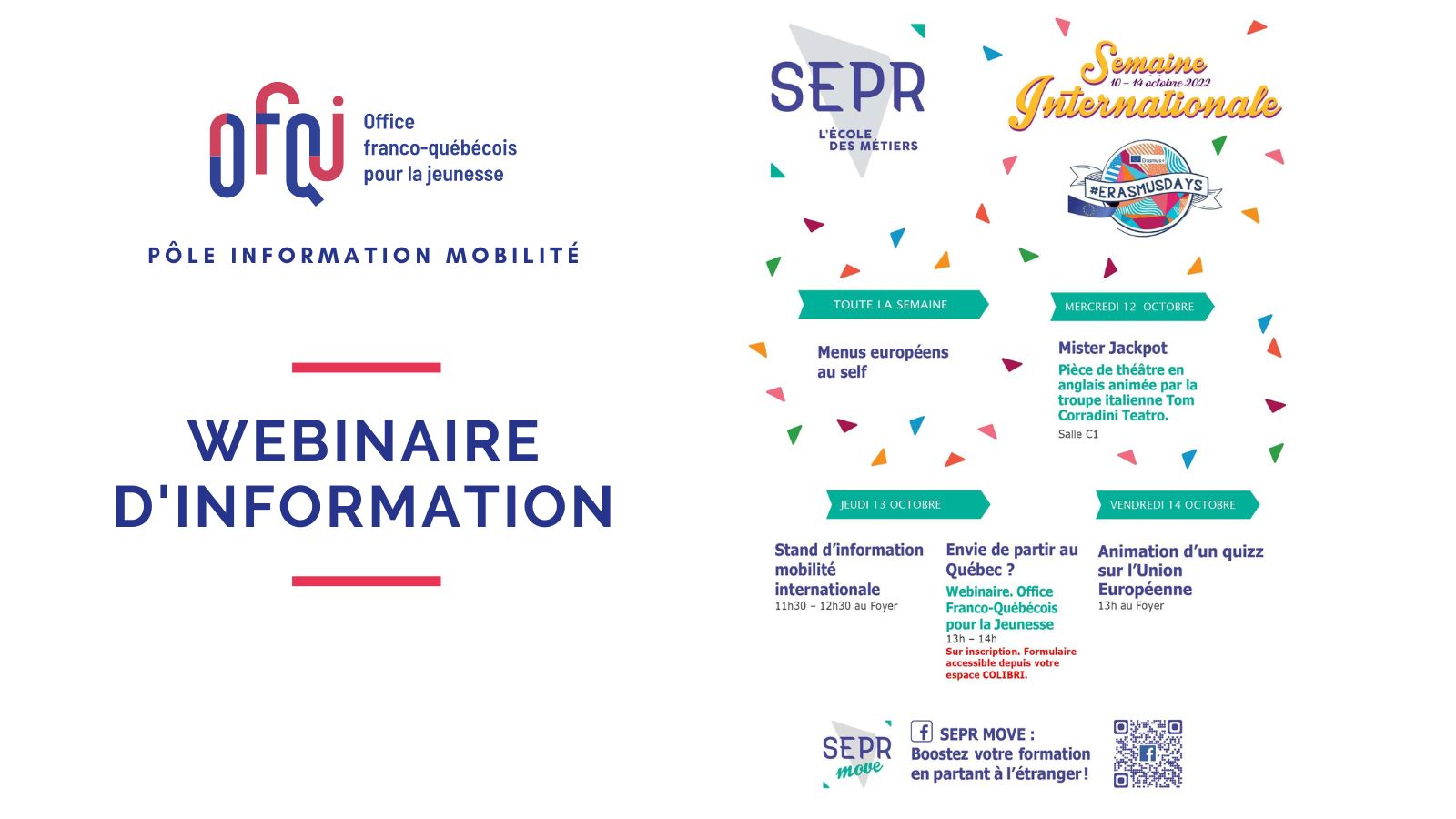 Webinaire D'information à L'occasion Des Erasmus Days 2022 (SEPR Lyon ...